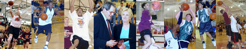 Perryman Keglovits Tribute Basketball Game collage of photos